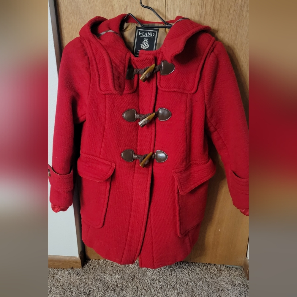 Red peacoat